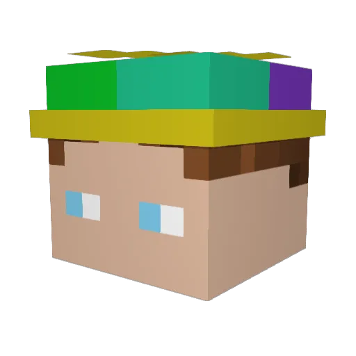 BenshTV Minecraft avatar head, 3D render
