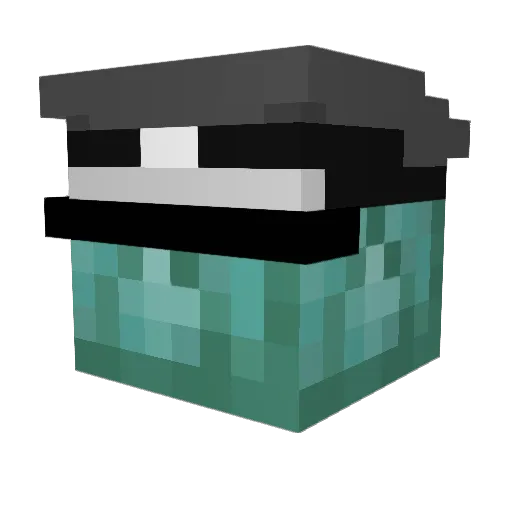 Bensine Minecraft avatar head, 3D render