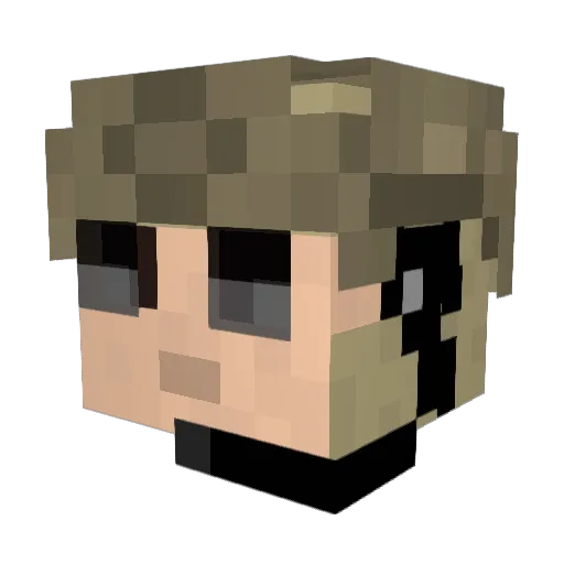 BensirTW Minecraft avatar head, 3D render