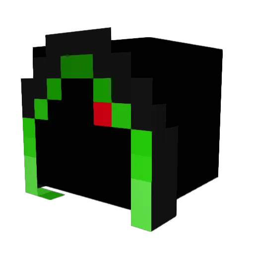 Bent121 Minecraft avatar head, 3D render