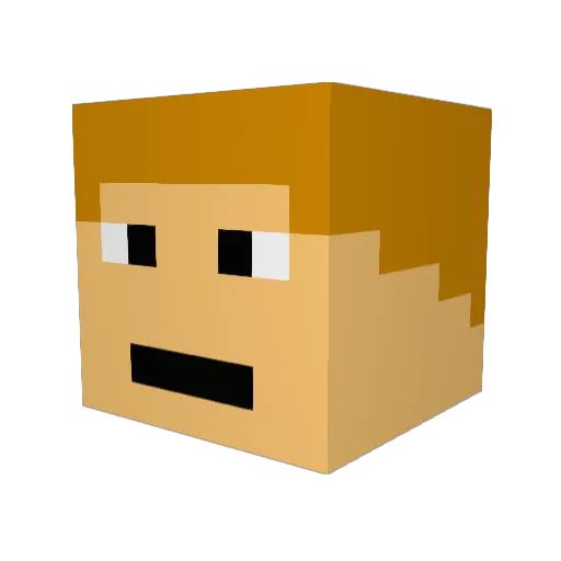 BentSavage Minecraft avatar head, 3D render