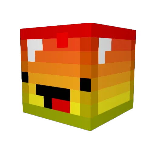 BentaiDad Minecraft avatar head, 3D render