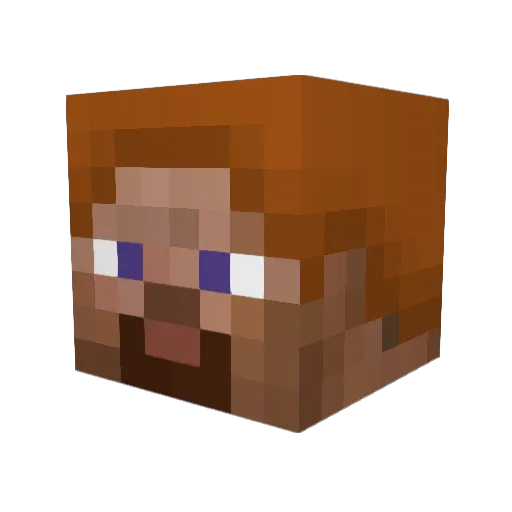 Bentbtw Minecraft avatar head, 3D render