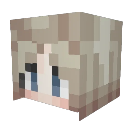 Bente15 Minecraft avatar head, 3D render