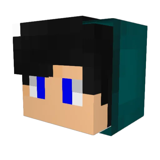 Benters23 Minecraft avatar head, 3D render