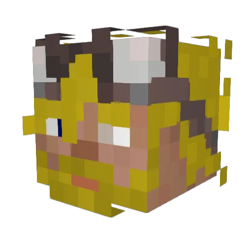 Benteson Minecraft avatar head, 3D render