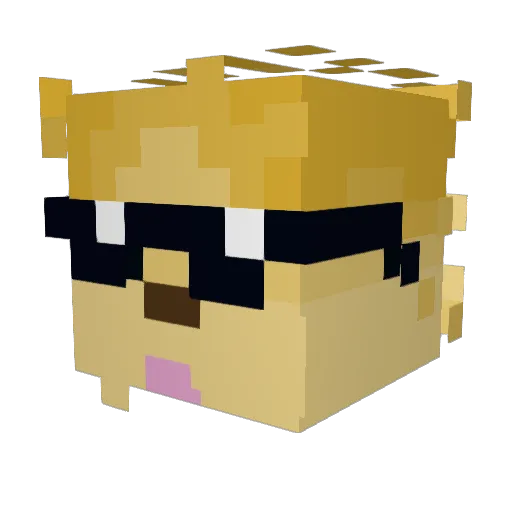 Bentheman220 Minecraft avatar head, 3D render