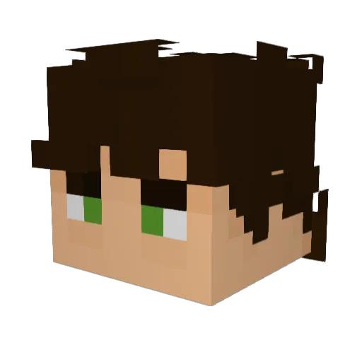 Benthemoji Minecraft avatar head, 3D render