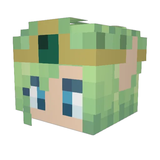 Bentilator3000 Minecraft avatar head, 3D render