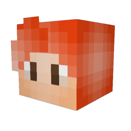 Bentinator Minecraft avatar head, 3D render