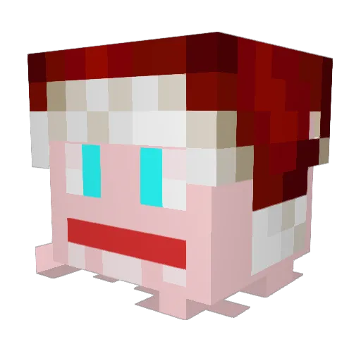 Bento123 Minecraft avatar head, 3D render