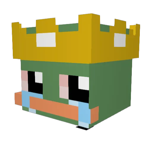 BentoSpring Minecraft avatar head, 3D render