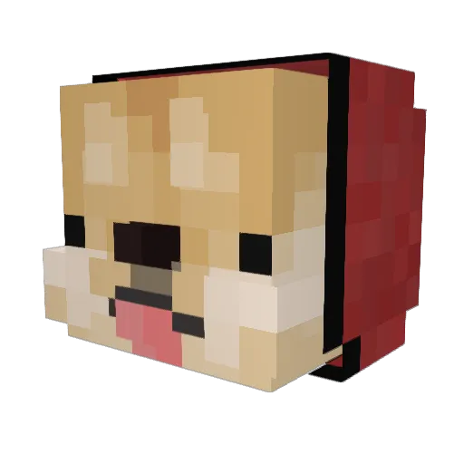 Bentoox Minecraft avatar head, 3D render