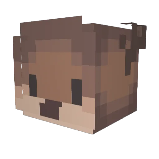 Bentrice Minecraft avatar head, 3D render