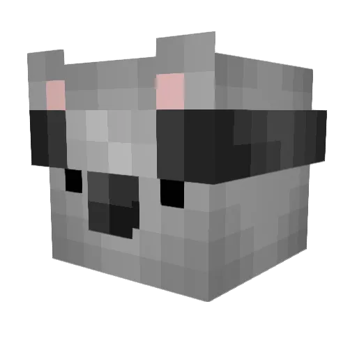 Bentrus Minecraft avatar head, 3D render