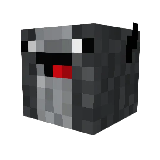 BentsiBoo Minecraft avatar head, 3D render