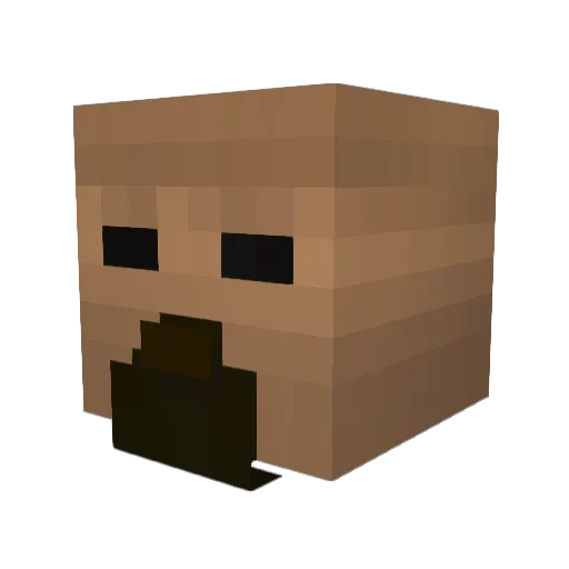Benvos Minecraft avatar head, 3D render