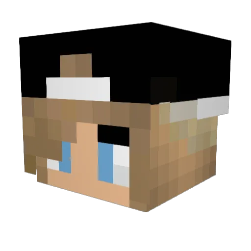 Benx0001 Minecraft avatar head, 3D render