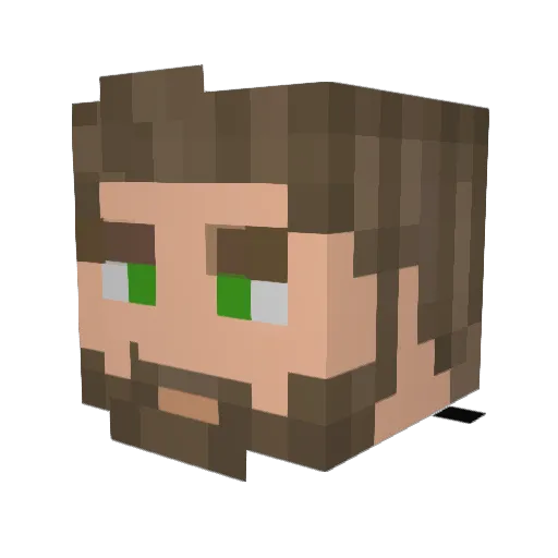 Benxxo Minecraft avatar head, 3D render