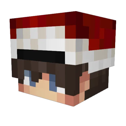 Beny28 Minecraft avatar head, 3D render