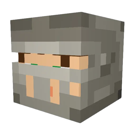 BenyHild Minecraft avatar head, 3D render