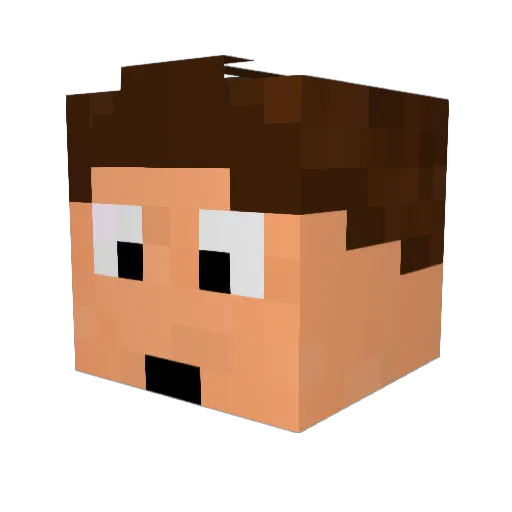 Benyeh Minecraft avatar head, 3D render