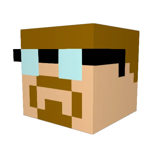 Benyon Minecraft avatar head, 3D render