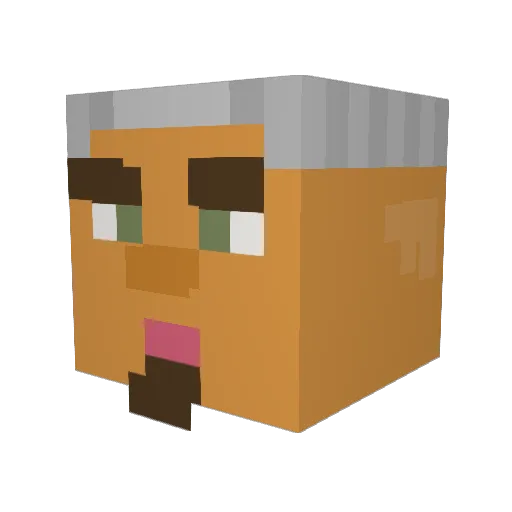 Benzini_ Minecraft avatar head, 3D render