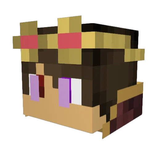 Benzip Minecraft avatar head, 3D render