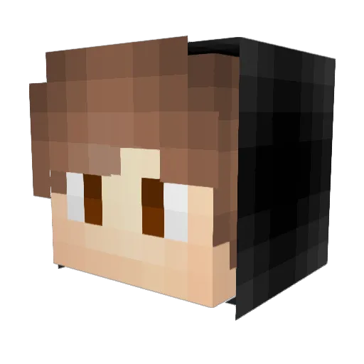 Benzoid Minecraft avatar head, 3D render