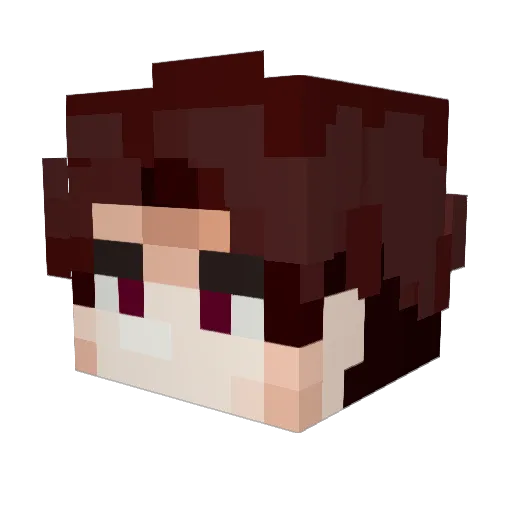 Benzu199 Minecraft avatar head, 3D render