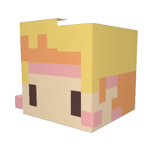 Benzuccio Minecraft avatar head, 3D render