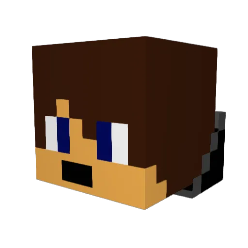 Benzum Minecraft avatar head, 3D render