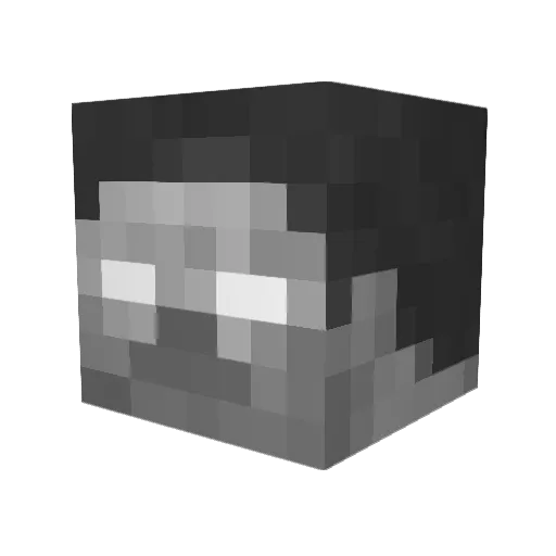 Benzydamine Minecraft avatar head, 3D render