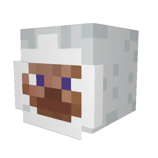 Beodil Minecraft avatar head, 3D render