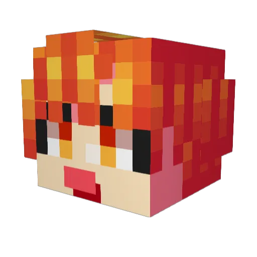 Beomsae Minecraft avatar head, 3D render