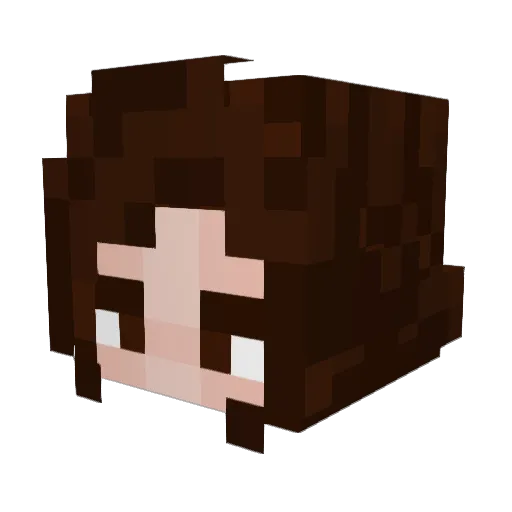 Beonica Minecraft avatar head, 3D render
