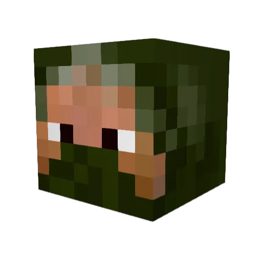 Beordo Minecraft avatar head, 3D render