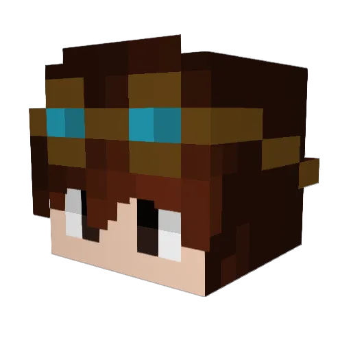 Beorime Minecraft avatar head, 3D render
