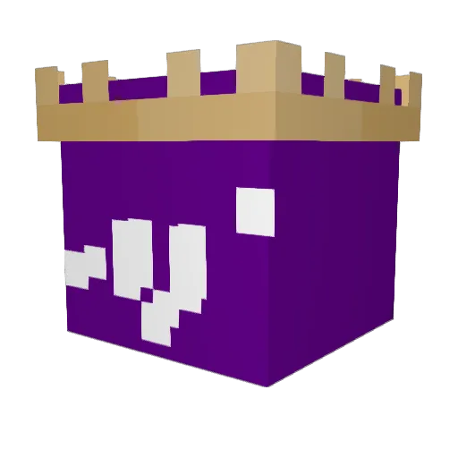 Beout Minecraft avatar head, 3D render