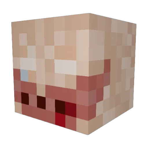 BeoxVO Minecraft avatar head, 3D render