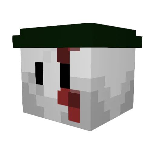 BepisV Minecraft avatar head, 3D render