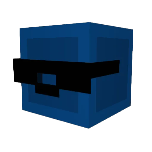 Bepismann Minecraft avatar head, 3D render