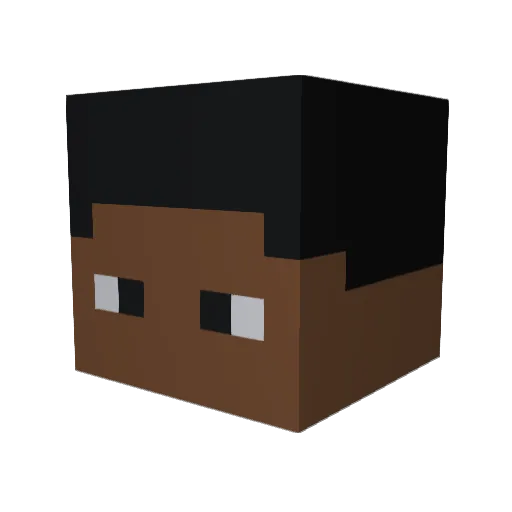 Beplop Minecraft avatar head, 3D render