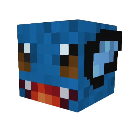 Bepo222 Minecraft avatar head, 3D render