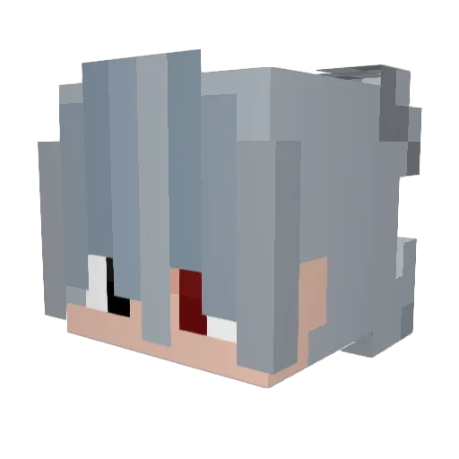 Beppu_07 Minecraft avatar head, 3D render