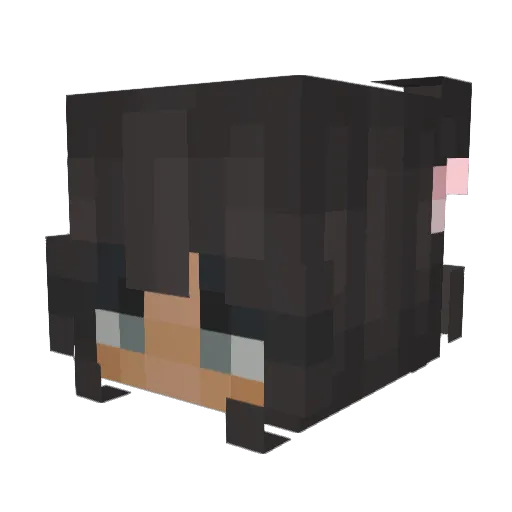 Bequty_ Minecraft avatar head, 3D render