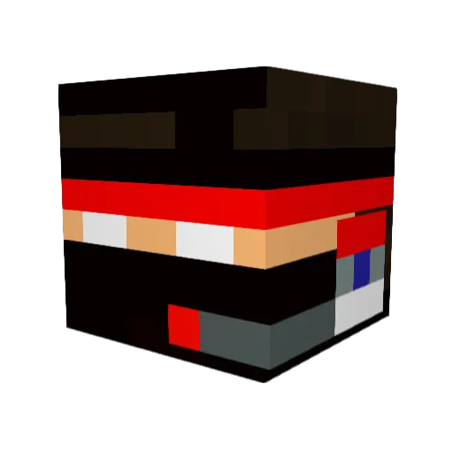 BerBSF Minecraft avatar head, 3D render
