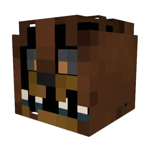 BerFerreira Minecraft avatar head, 3D render