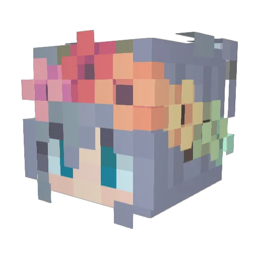 Beraat42 Minecraft avatar head, 3D render